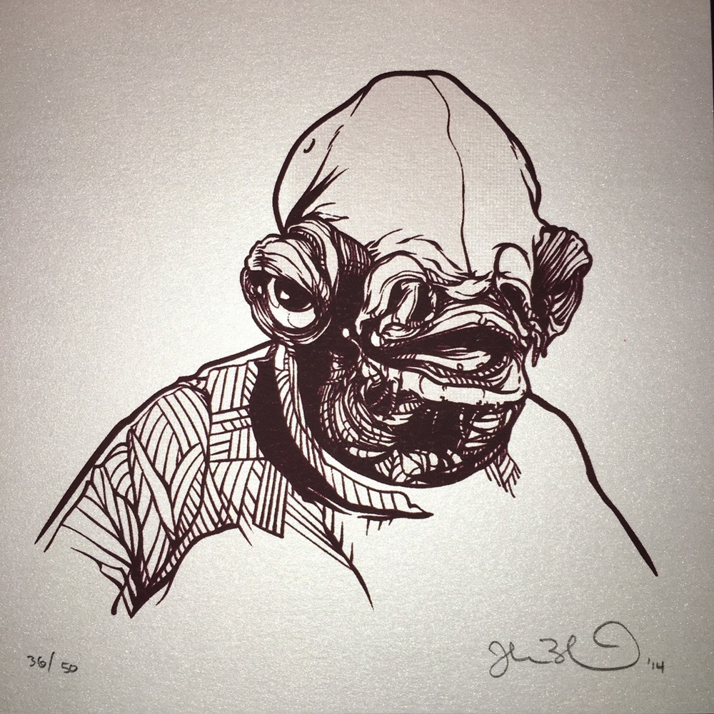 Star Wars Art Print 6x6” Signed Limited Edition